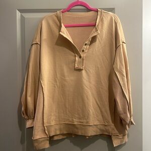 Button up sweat shirt